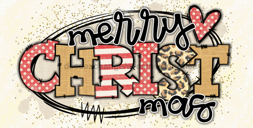 Wreath Sign, Merry Christ Mas Sign, Christmas Sign, 6"x12" Metal Sign, DECOE-983, Sign For Wreath, DecoExchange - DecoExchange