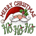 Wreath Sign, Merry Christmas Ho Ho Ho - 12" Round Metal Sign - DECOE-056, DecoExchange, Sign For Wreaths - DecoExchange