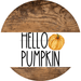 Wreath Sign Orange Fall Hello Pumpkin Decoe-2346 For Round 18 Wood