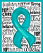 Wreath Sign, Ovarian Cancer Awareness Sign, 8x10" Metal Sign DECOE-902, Sign For Wreath, DecoExchange - DecoExchange