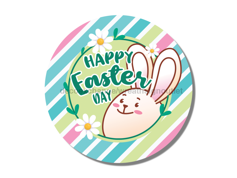 Wreath Sign, Pastel Easter Sign, Easter Bunny Sign, DECOE-464, Sign For Wreath, DecoExchange - DecoExchange