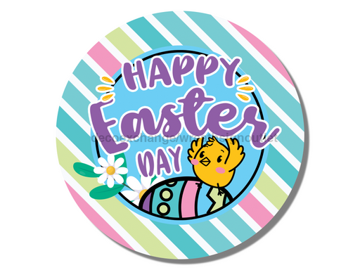 Wreath Sign, Pastel Easter Sign, Easter Chick Sign, DECOE-466, Sign For Wreath, DecoExchange - DecoExchange