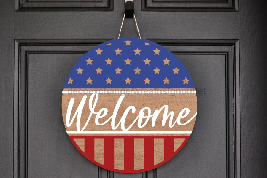 Wreath Sign, Patriotic Sign, DECOE-2050, Sign For Wreath, Door Hanger, DecoExchange - DecoExchange®