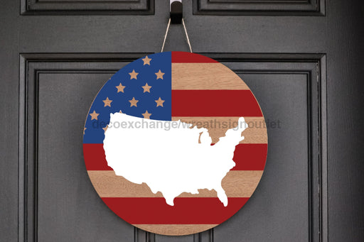 Wreath Sign, Patriotic Sign, DECOE-2052, Sign For Wreath, Door Hanger, DecoExchange - DecoExchange®