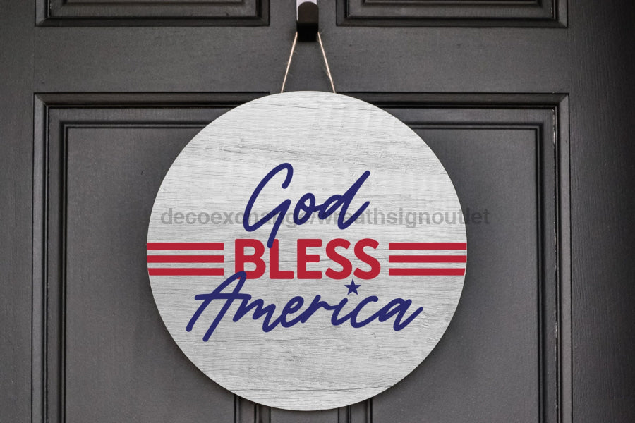 Wreath Sign, Patriotic Sign, DECOE-2056, Sign For Wreath, Door Hanger, DecoExchange - DecoExchange®