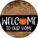 Wreath Sign Pumpkin Welcome To Our Home Decoe-2325 For Round 10 Wood