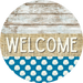 Wreath Sign, Sand dollar Sign, Crustaceancore Sign, DECOE-2090, Sign For Wreath, Round Sign, DecoExchange - DecoExchange®