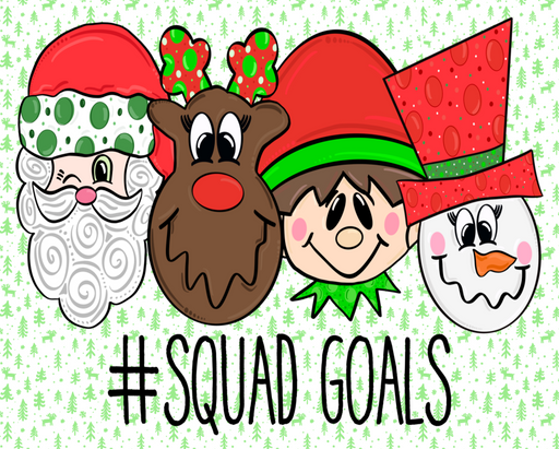 Wreath Sign, Squad Goals, Christmas Sign, 8"x10" Metal Sign, DECOE-978, Sign For Wreath, DecoExchange - DecoExchange