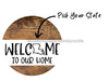 Wreath Sign State Welcome Custom Decoe-2351 For Round 18 Wood