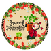 Wreath Sign, Summer Sign, Lady Bug Sign, 18" Wood Round  Sign DECOE-289, Sign For Wreath, DecoExchange