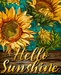 Wreath Sign, Sunflower Sign, 8x10" Metal Sign, DECOE-581, DecoExchange, Sign For Wreath - DecoExchange