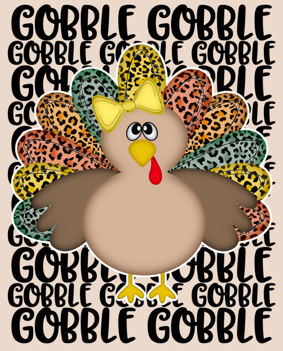 Wreath Sign, Turkey Fall Sign, Gobble Typography Sign, 8"x10" Metal Sign DECOE-939, DecoExchange, Sign For Wreaths - DecoExchange