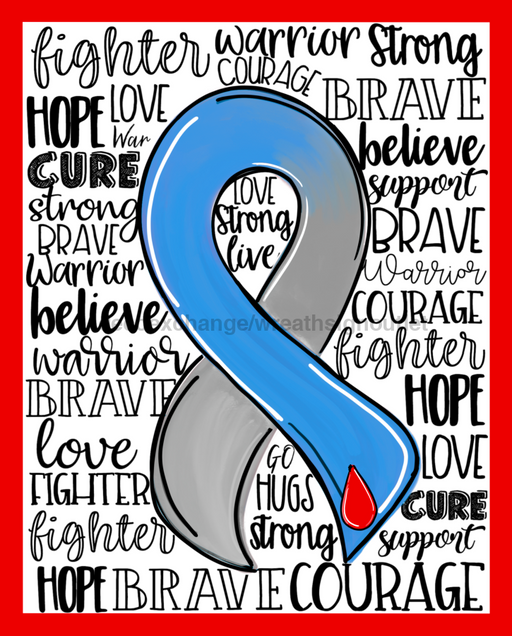 Wreath Sign, Type 1 Diabetes Awareness Sign, 8x10" Metal Sign DECOE-901, Sign For Wreath, DecoExchange - DecoExchange