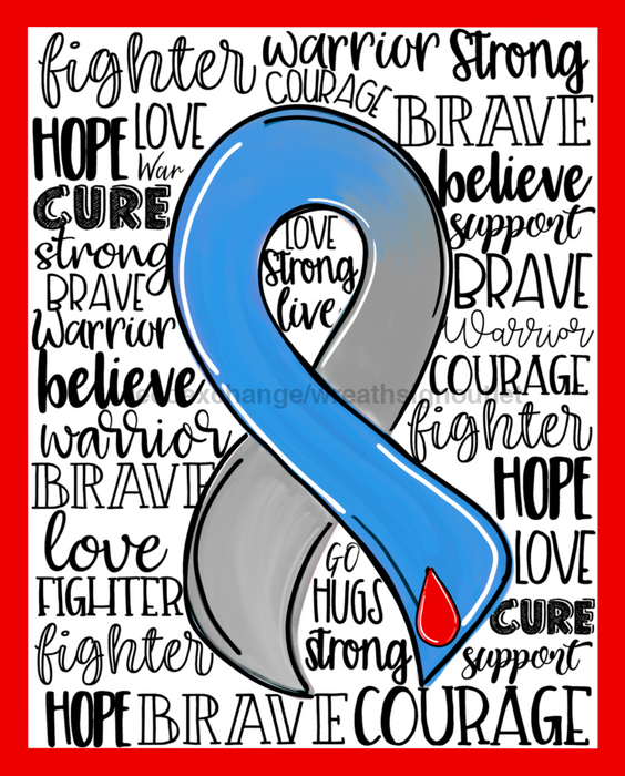 Wreath Sign, Type 1 Diabetes Awareness Sign, 8x10" Metal Sign DECOE-901, Sign For Wreath, DecoExchange - DecoExchange