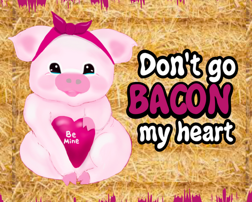 Wreath Sign, Valentine Sign, Pig Sign, hay, 8x10"Metal Sign DECOE-381, Sign For Wreath, DecoExchange - DecoExchange