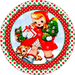 Wreath Sign, Vintage Christmas Sign, 10" Round Metal Sign DECOE-824, Sign For Wreath, DecoExchange - DecoExchange