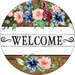 Wreath Sign, Welcome Sign, 10" Round Metal Sign DECOE-259, Sign For Wreath, DecoExchange - DecoExchange