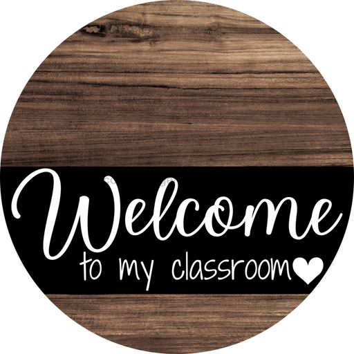 Wreath Sign, Welcome Sign, Classroom Gift, Teacher Gift, DECOE-2072, Sign For Wreath, Round Sign, DecoExchange - DecoExchange®