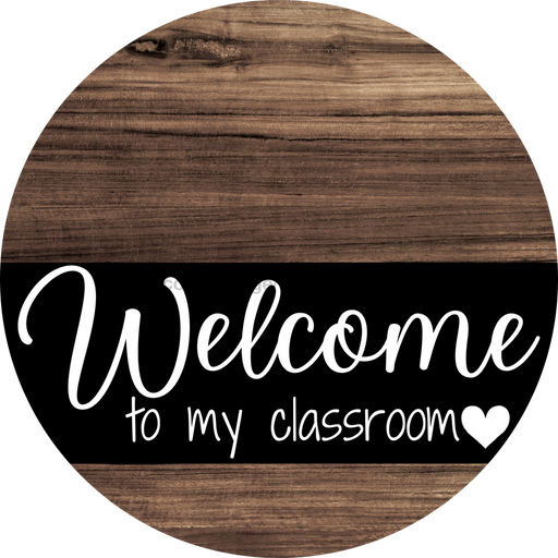 Wreath Sign, Welcome Sign, Classroom Gift, Teacher Gift, DECOE-2072, Sign For Wreath, Round Sign, DecoExchange - DecoExchange®