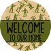Wreath Sign Welcome Door Hanger Army Veterans Decoe-2398 For Round 18 Wood