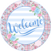 Wreath Sign, Welcome Sign, Spring Sign, DECOE-534, Sign For Wreath, DecoExchange - DecoExchange