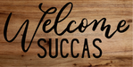 Wreath Sign Welcome Succas 6X12 Metal Decoe-4234 Decoexchange For