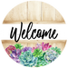 Wreath Sign, Welcome Sign, Succulent Sign, DECOE-1182, Sign For Wreath, Round Sign, DecoExchange - DecoExchange®