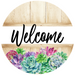 Wreath Sign, Welcome Sign, Succulent Sign, DECOE-1182, Sign For Wreath, Round Sign, DecoExchange - DecoExchange®