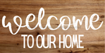 Wreath Sign Welcome To Our Home 6X12 Metal Decoe-4226 Decoexchange For
