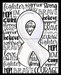 Wreath Sign, White Awareness Sign, Lung Cancer, 8x10" Metal Sign DECOE-893, Sign For Wreath, DecoExchange - DecoExchange