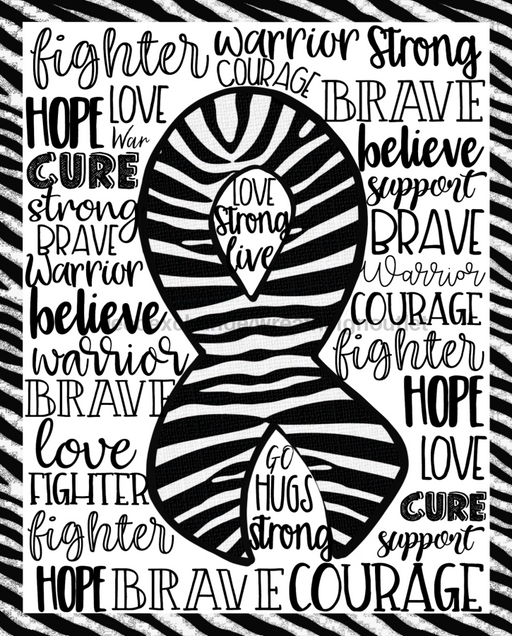 Wreath Sign, Zebra Awareness Sign, 8x10" Metal Sign DECOE-899, Sign For Wreath, DecoExchange - DecoExchange