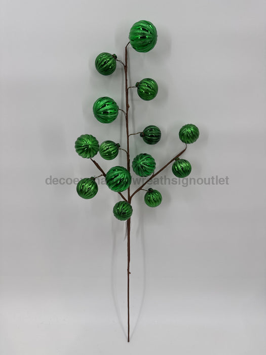 Xmas Ball Spray Green 69344 Greenery