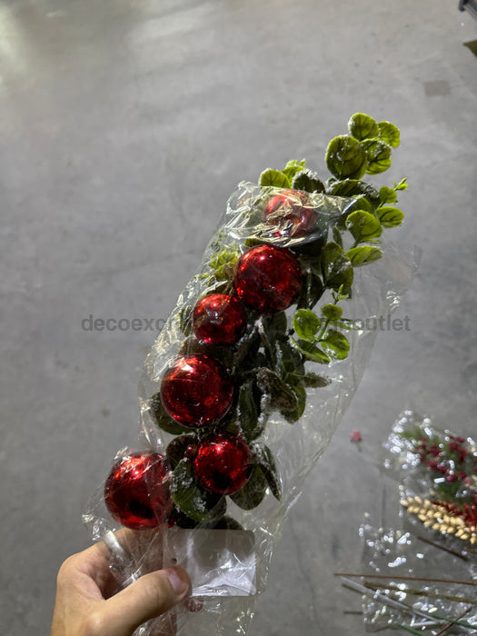 Xmas Berry W/Euc Spray Red 68653 Greenery