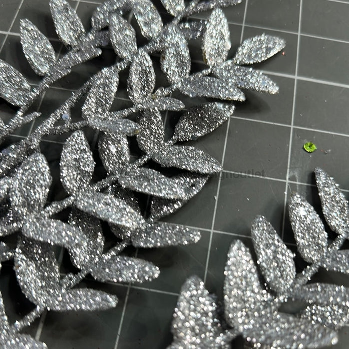 Xmas Leave Spray Silv 60902 Pick