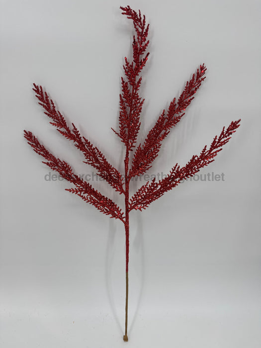 Xmas Lg Cedar Spray Red 60183 Greenery