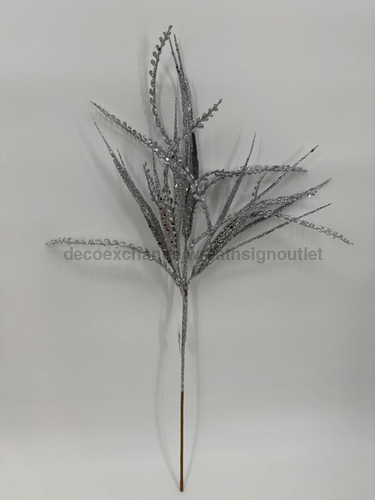 Xmas Mx Lvs Spray Silver 60252 Pick