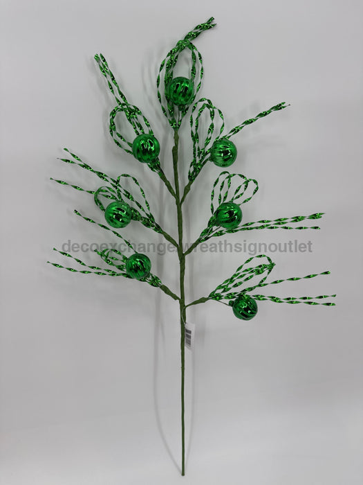 Xmas Spiral Spray X 7 Grn 69214 Pick