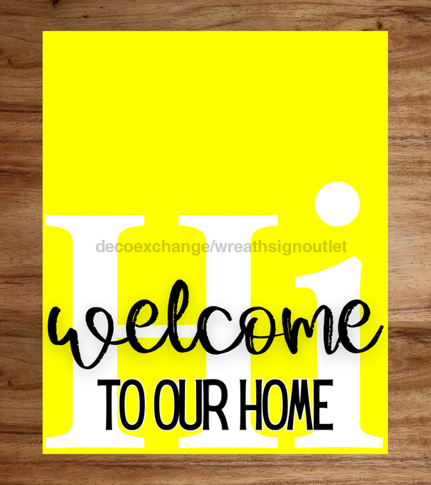 Yellow Hi Door Hanger Dco-01659-Dh-Y 16X18’ Rectange Wood