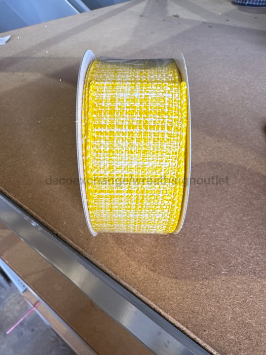 Yellow-White Tweed Solid 1.5’’X10Y 41512-09-02 Ribbon