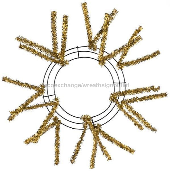 10"Wire, 20"Oad Pencil Work Wreath X12 Tie, M 18K Gold XX167908 - DecoExchange