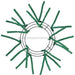10"Wire, 20"Oad Pencil Work Wreath X12 Ties, Emerald XX167806 - DecoExchange