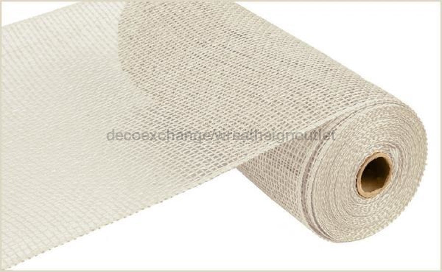 10"X10Yd Poly Burlap Mesh Cream RP810030 - DecoExchange