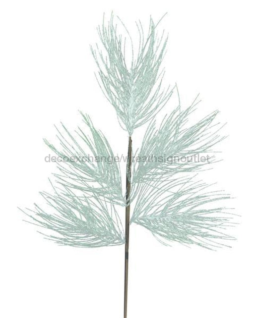 36"L Snowed Long Needle Pine Spray Green XS6029 - DecoExchange