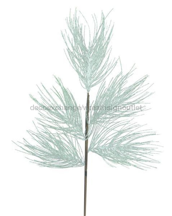 36"L Snowed Long Needle Pine Spray Green XS6029 - DecoExchange