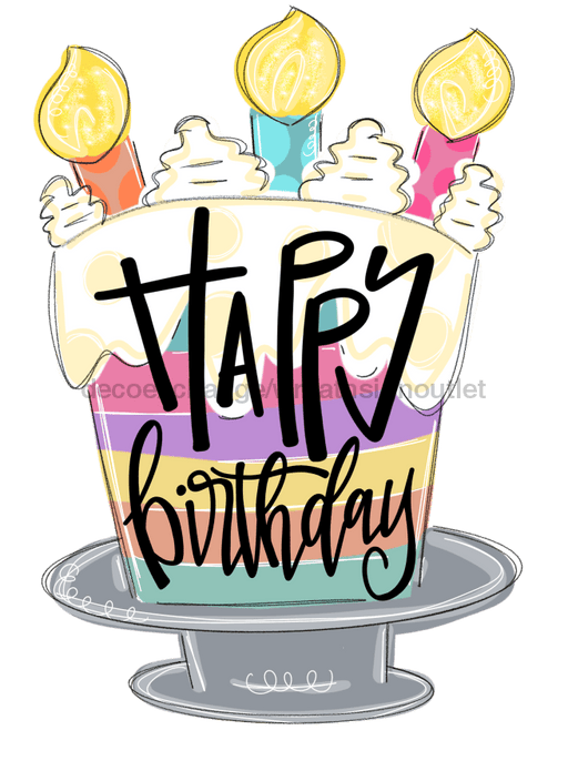 Birthday Sign Wood Sign Door Hanger Decoe-W-495 22