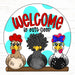 Chicken Sign Welcome To The Coop Wood Sign Cr-W-133-Dh 22 Door Hanger