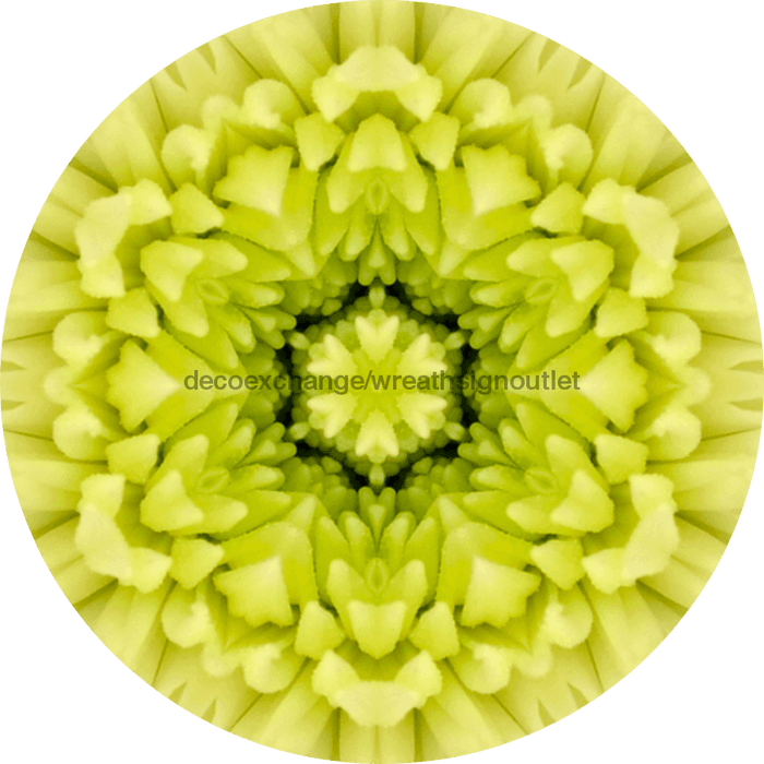 Geometric Flower Center Yellow Decoe-Fc-0011 6 metal