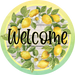 Lemon Welcome Sign, DECOE-4048, 10" Metal Round