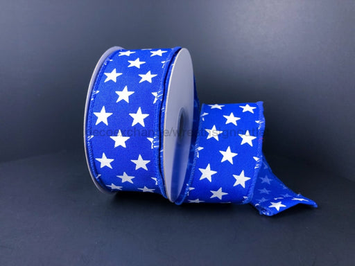 Ryl Blue Satin/Wht Stars 1.5X10Y 41223-09-25 Ribbon
