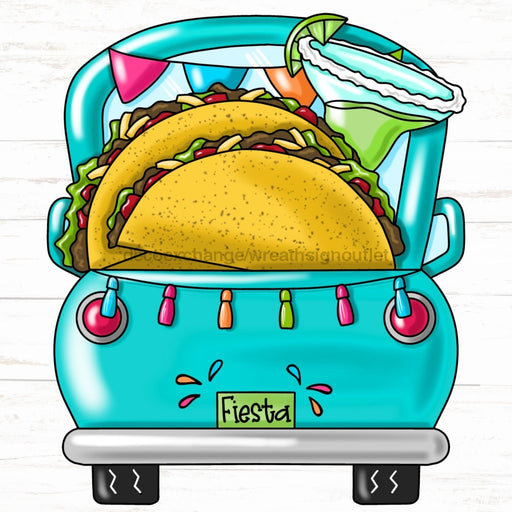 Teal Cinco De Mayo Sign Taco Truck Wood Sign Pcd-W-099 22 Door Hanger